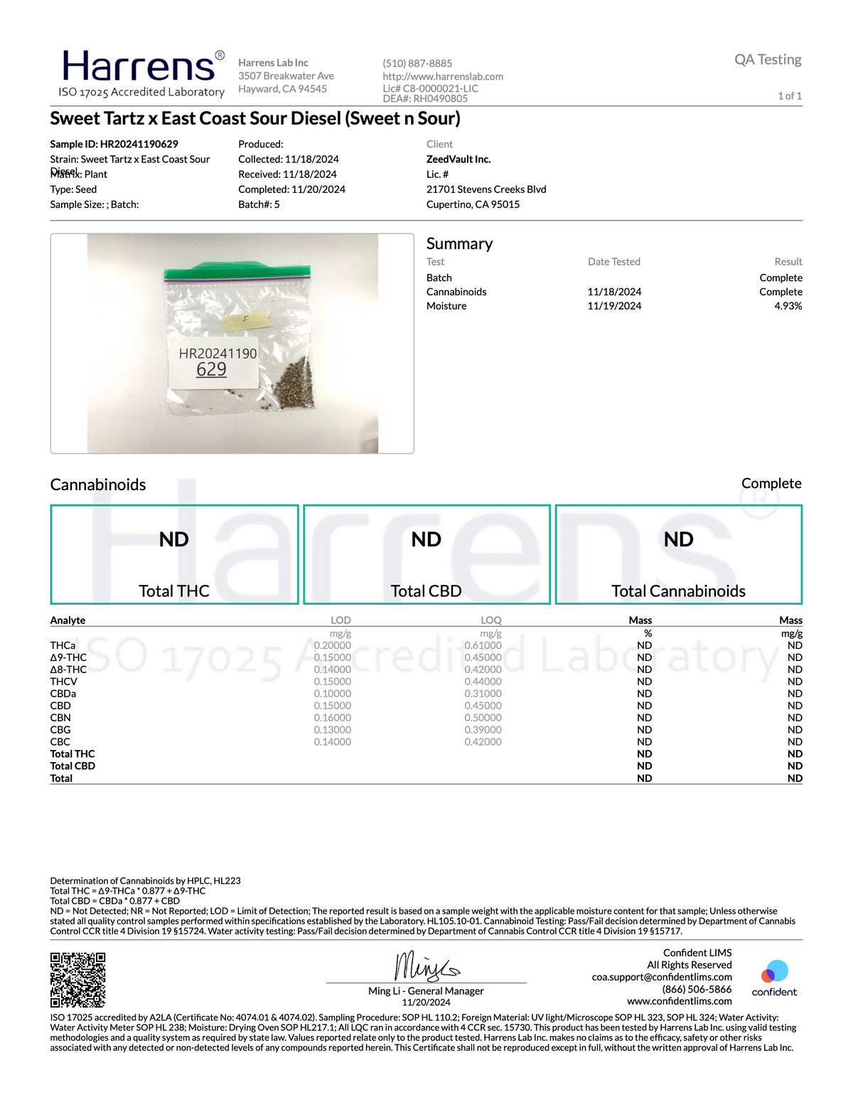 ZV Block Work - Sweet n Sour 10 regs seed pack
